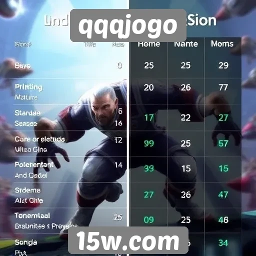 Comparação de desempenho entre jogos no qqqjogo